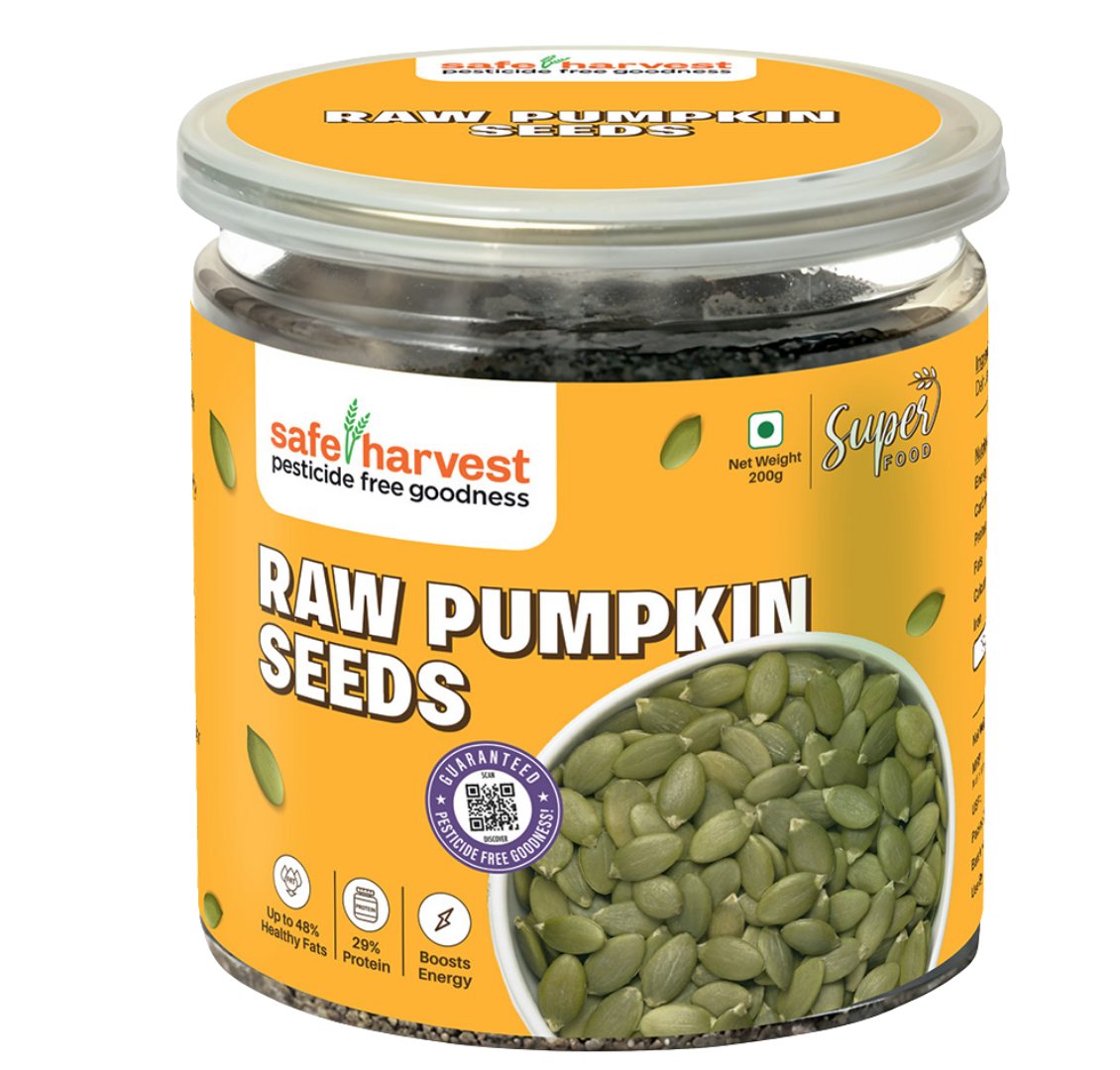 Safe Harvest Pesticide Free Raw Pumpkin Seeds