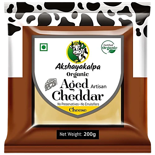 Akshayakalpa  Organic Cheddar Plain Aged Cheese
