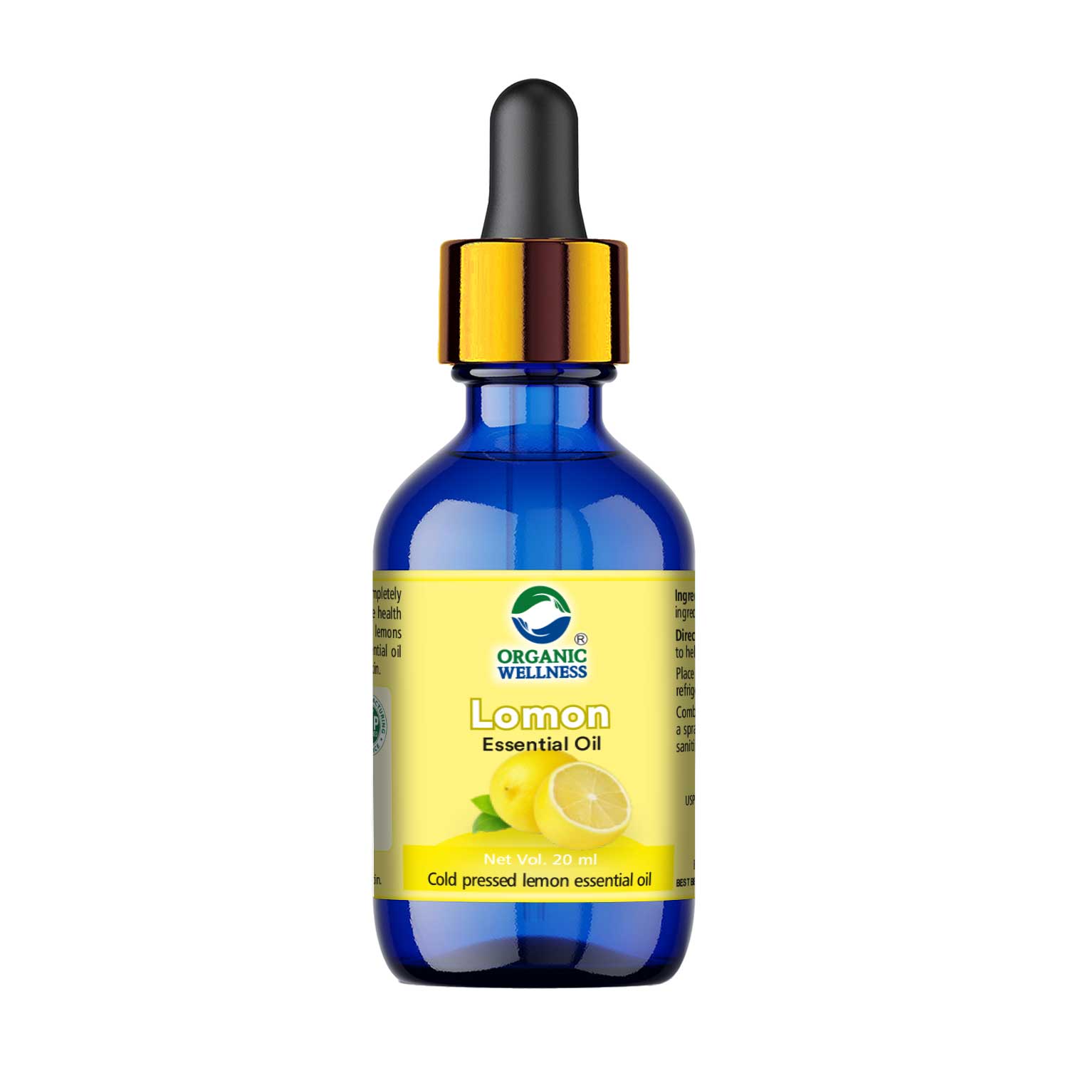 Organic Wellness Lemon Essential Oil  Bottle