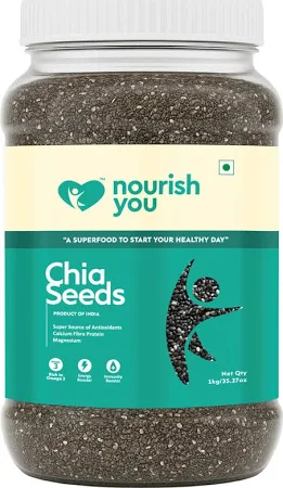 Nourish You Black Chia Seeds Jar