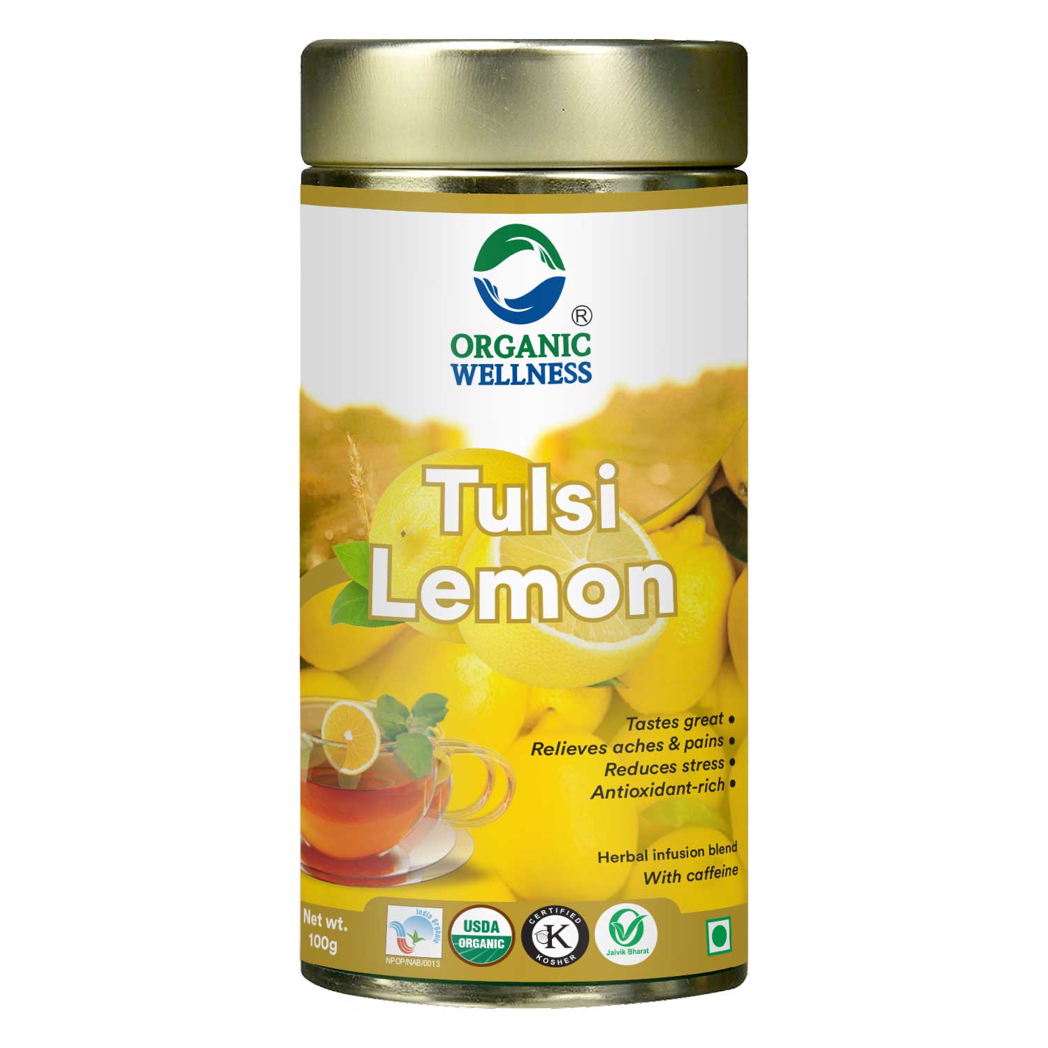 Organic Wellness Tulsi Lemon  Tin Pack