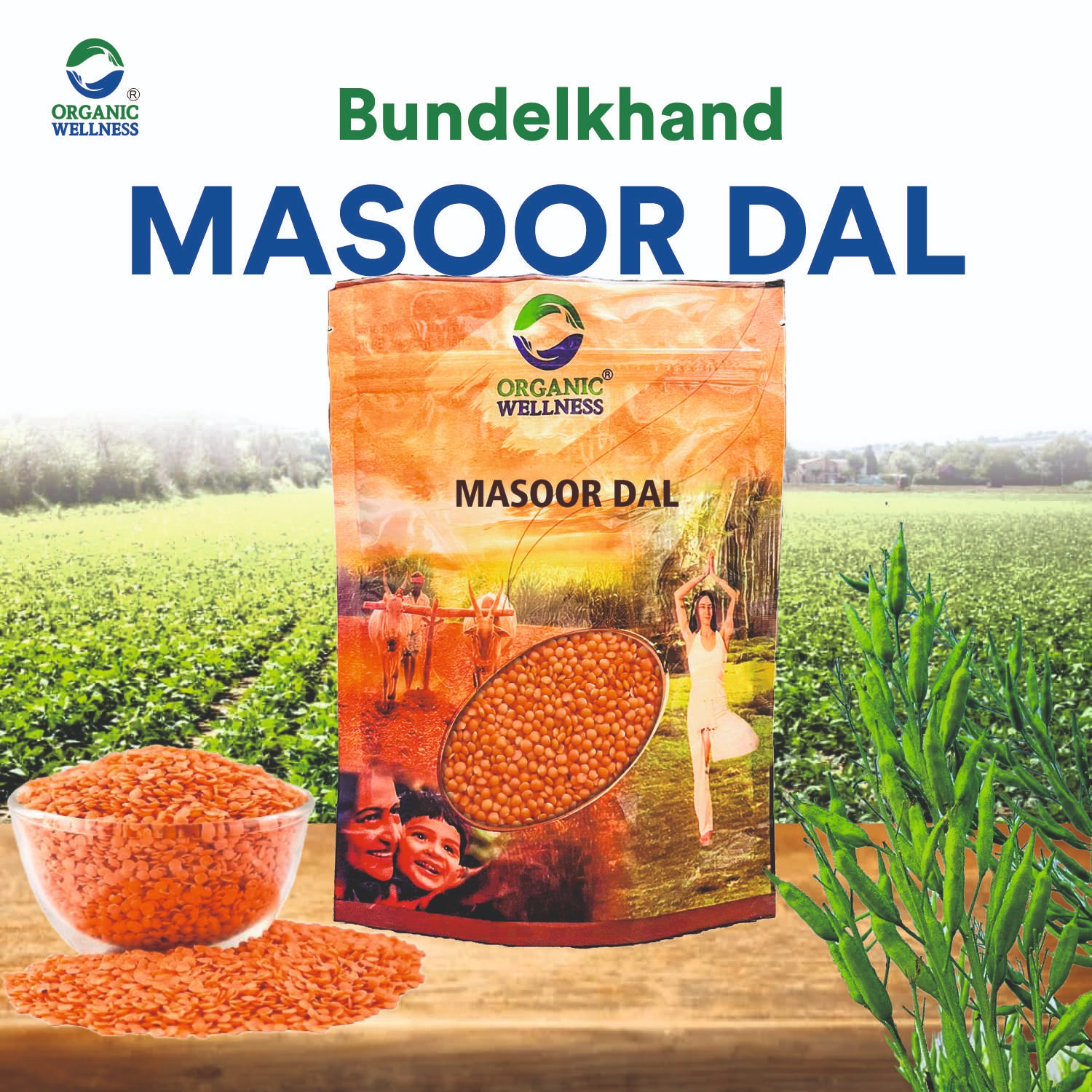 Organic Wellness Masoor Dal Split
