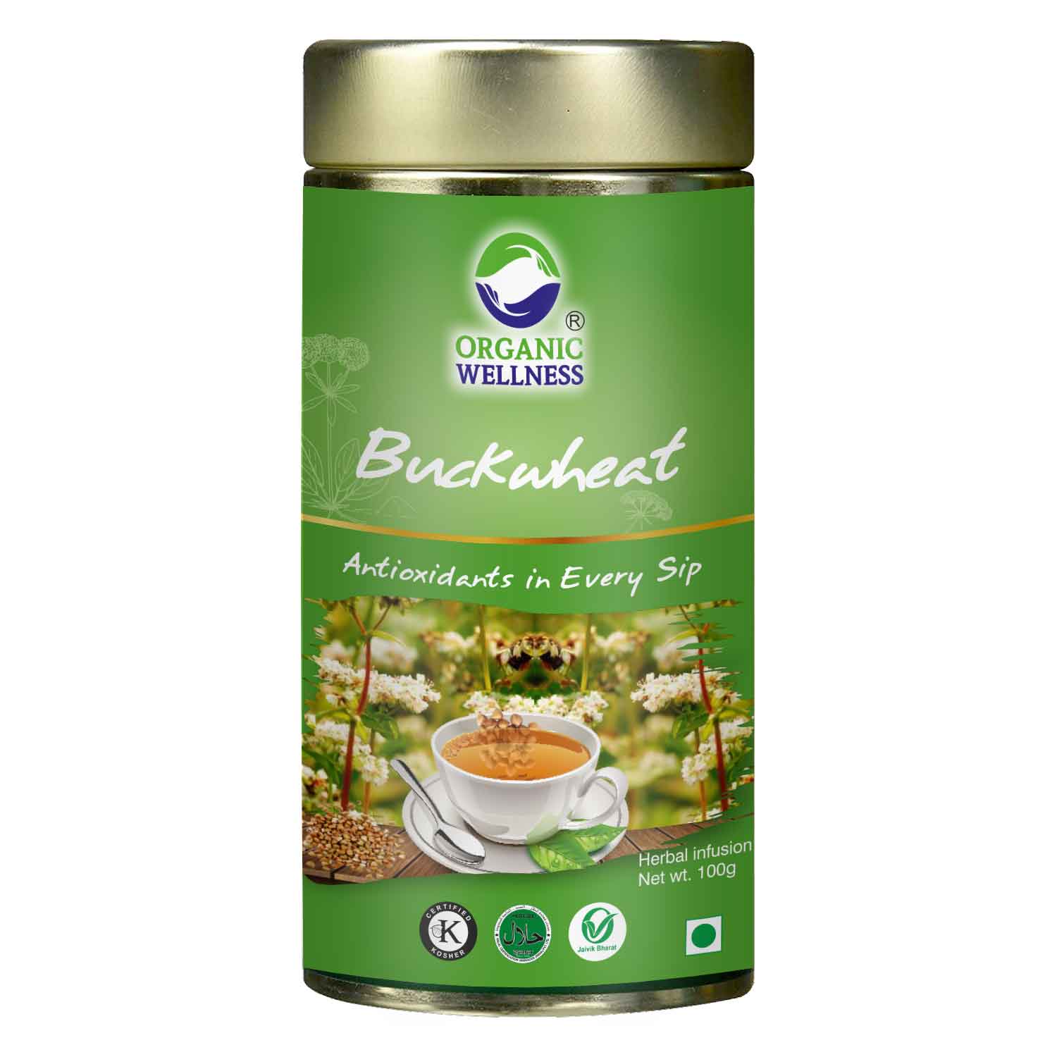 Organic Wellness Buckwheat Antioxidants in Every Sip  Tin Pack