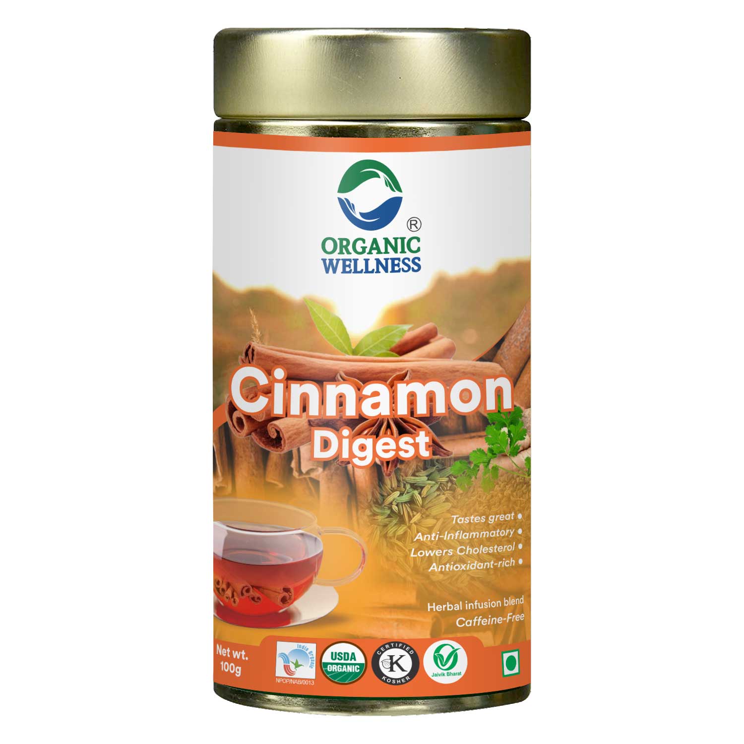 Organic Wellness Cinnamon Digest  Tin Pack