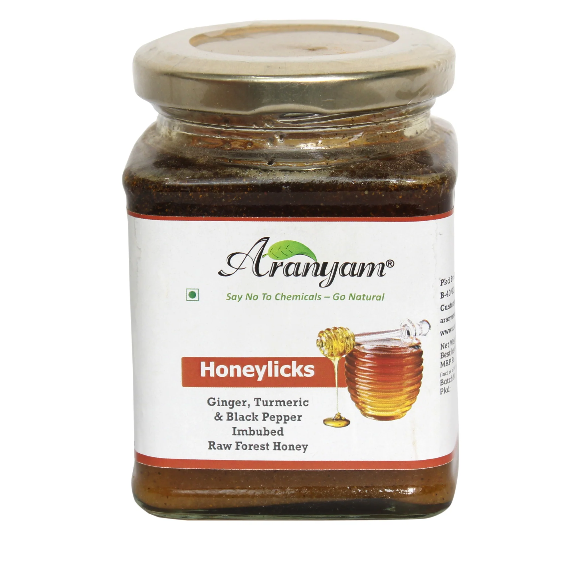 Aranyam Ginger, Black pepper, turmeric honeylicks
