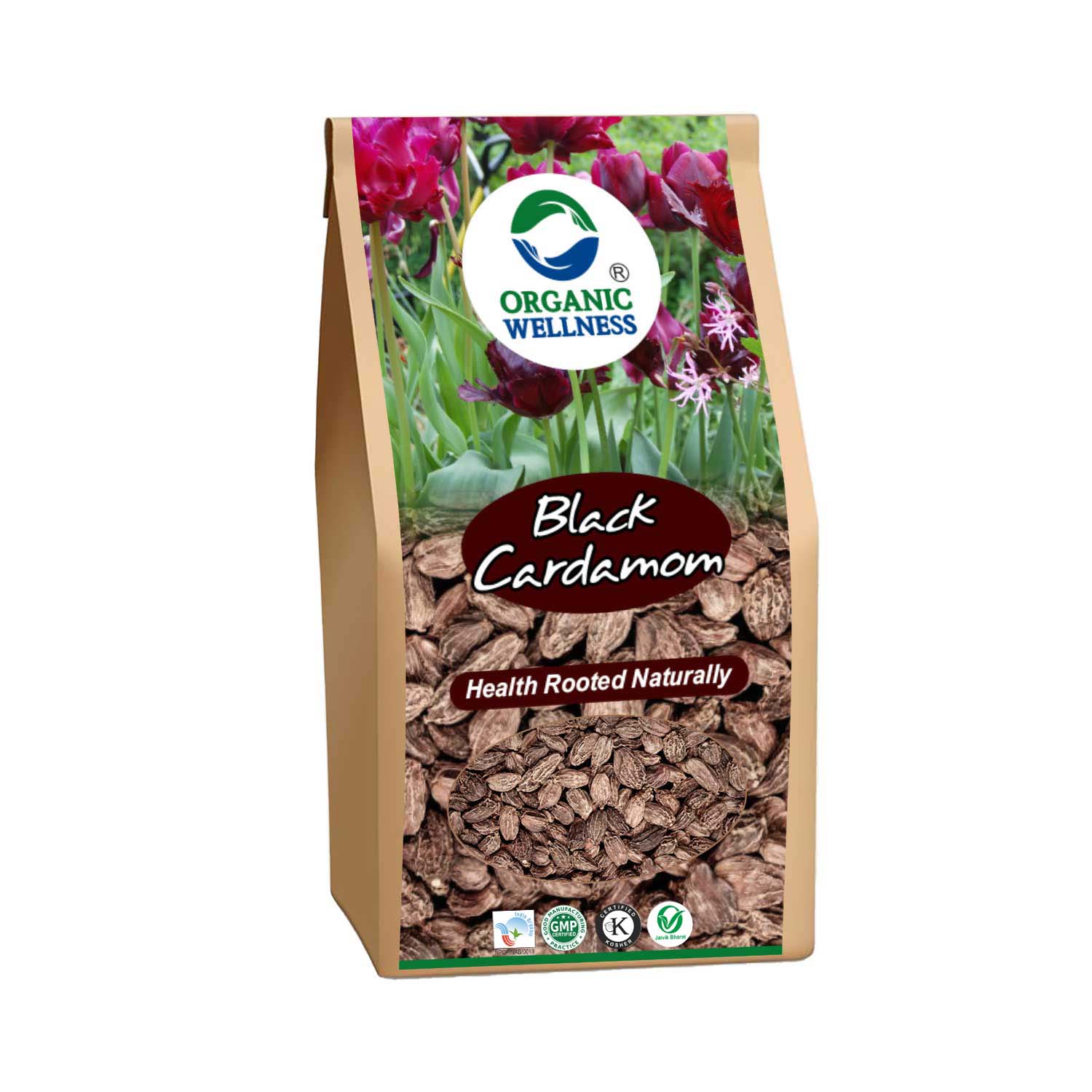 Organic Wellness Black Cardamom Whole - Badi Elaichi