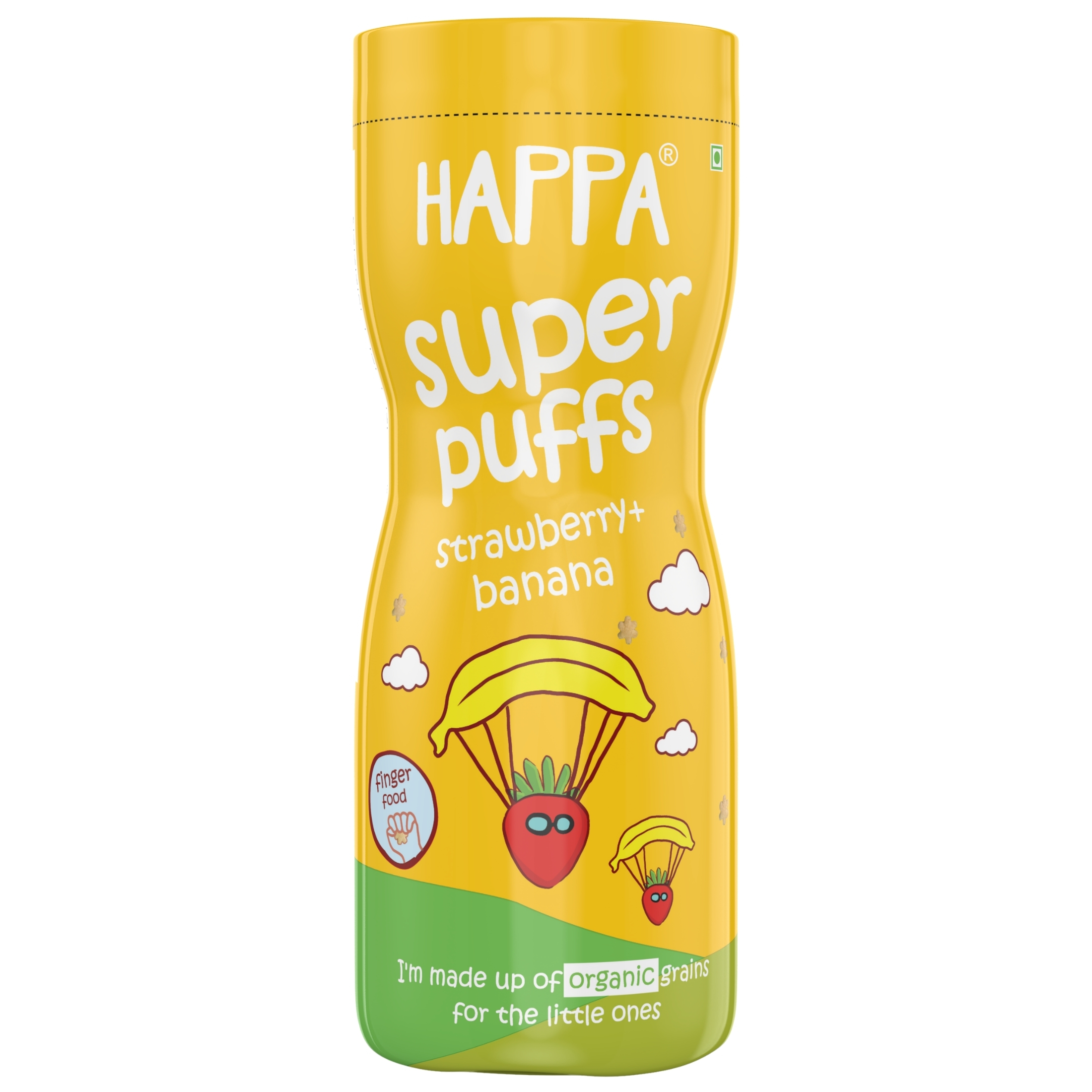 Happa Organic Super Puffs Strawberry + Banana