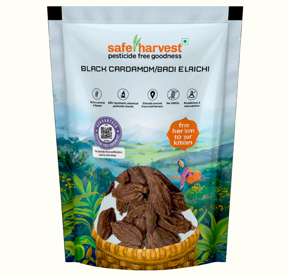 Safe Harvest Pesticide Free Black Cardamom